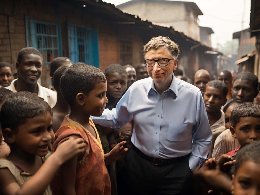 Bill Gates Visit to to Bhubaneswar Slum